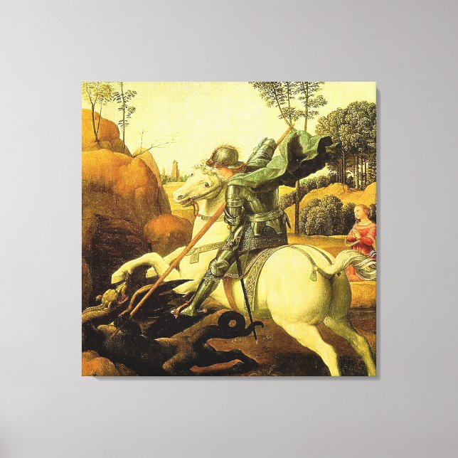 Raphael's "St. George and the Dragon" (circa 1505) Canvas Print (Front)