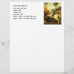 Raphael's "St. George and the Dragon" (circa 1505) Custom Letterhead