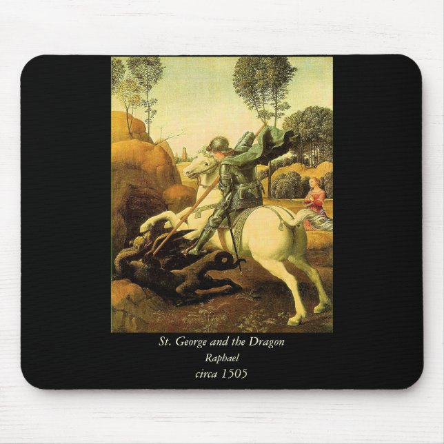 Raphael's "St. George and the Dragon" (circa 1505) Mouse Mat (Front)