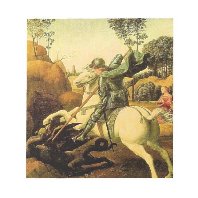 Raphael's "St. George and the Dragon" (circa 1505) Notepad (Front)