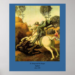 Raphael's "St. George and the Dragon" (circa 1505) Poster