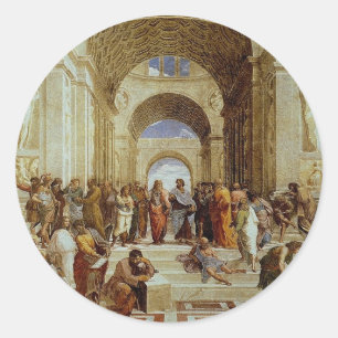 Raphael's "The School of Athens" (circa 1511) Classic Round Sticker