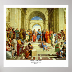 Raphael's "The School of Athens" Detail circa 1511 Poster