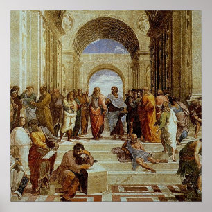 Raphael's "The School of Athens" Detail circa 1511 Poster
