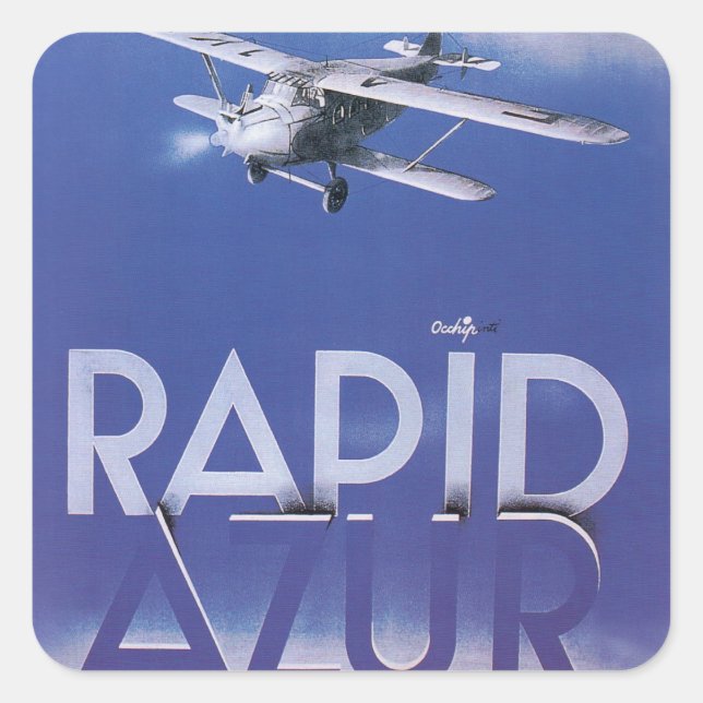 Rapid Azur Square Sticker (Front)