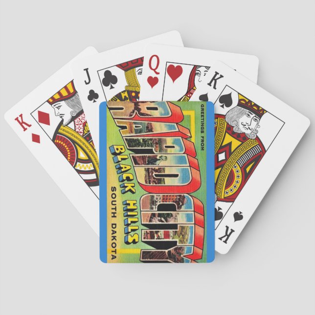 Rapid City SD Postcard Playing Cards (Back)