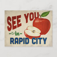 Rapid City South Dakota Apple - Vintage Travel