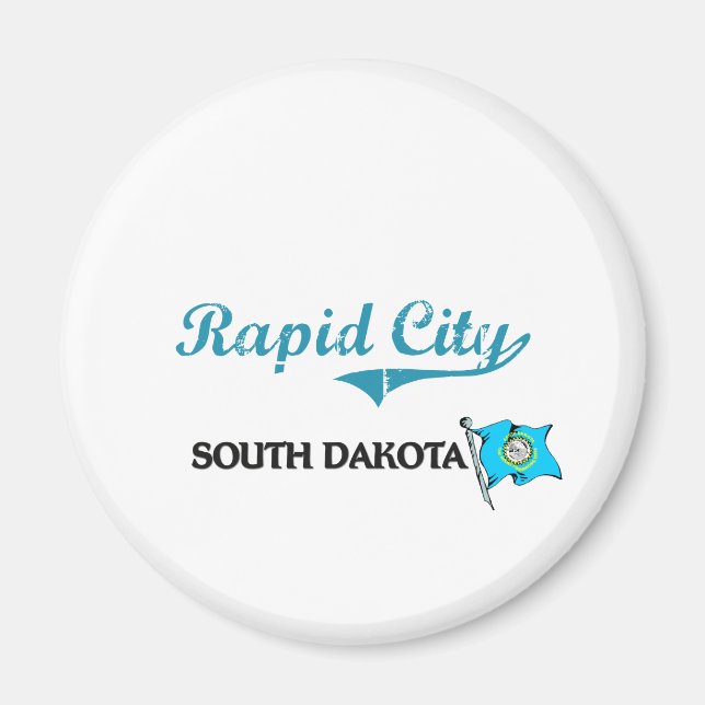 Rapid City South Dakota City Classic Magnet (Front)