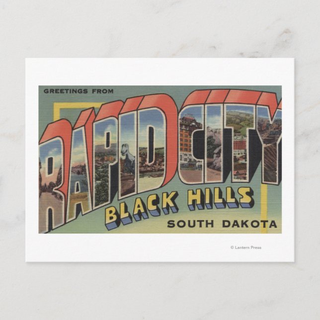 Rapid City, South Dakota - Large Letter Scenes Postcard (Front)