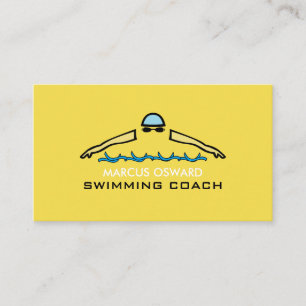Rapid Swimming Icon, Swimming Coach & Lifeguard Business Card