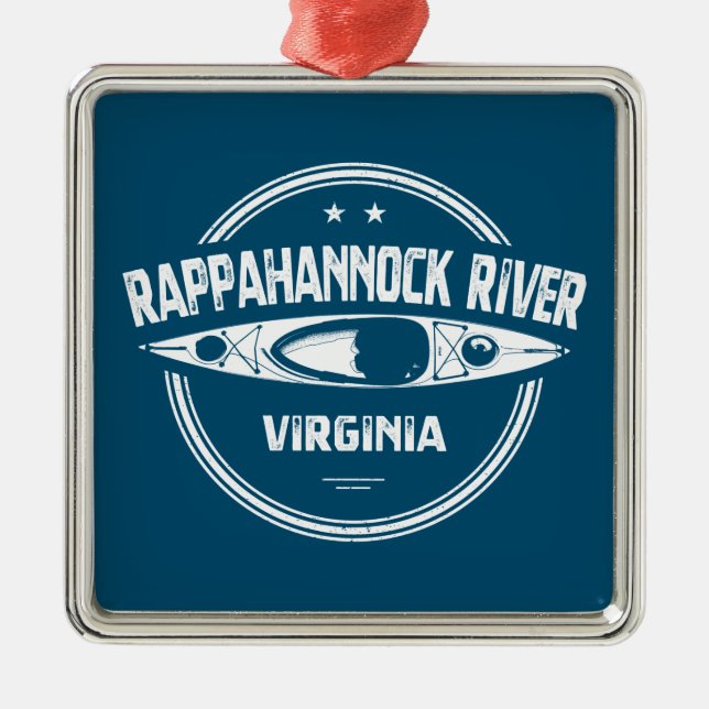 Rappahannock River, Virginia Metal Tree Decoration (Front)