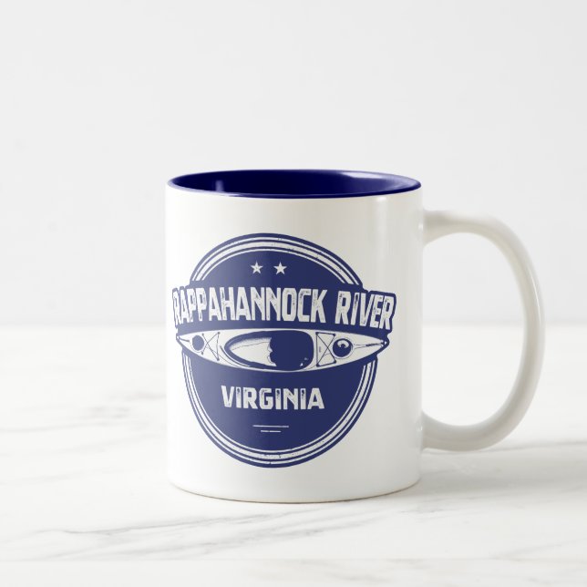 Rappahannock River, Virginia Two-Tone Coffee Mug (Right)