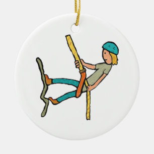 Rappelling Ceramic Tree Decoration