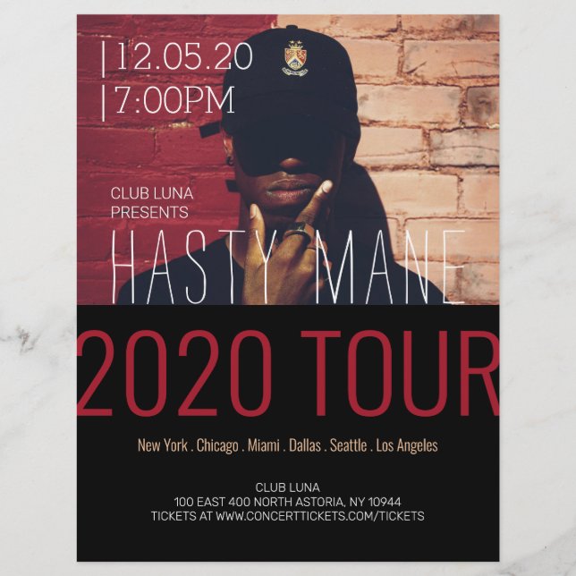 Rapper Concert Band Music Tour Flyer (Front)