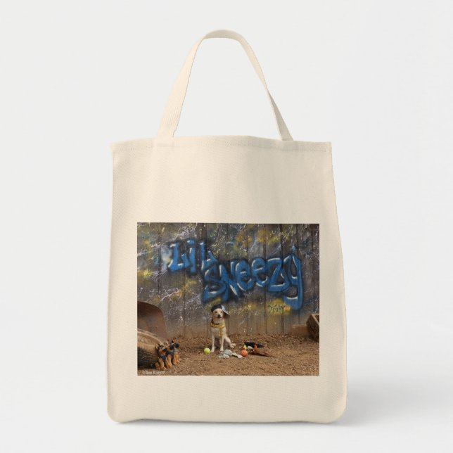 Rapper Dog - "Lil Sneezy" Tote (Front)