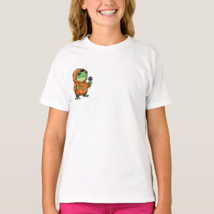 Rapper Frog with Microphone Kids T-Shirt