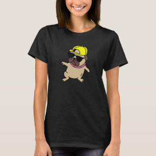 Rapper Pug Dog Cute Puppy Men Women Kids T-Shirt