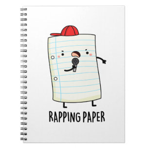 Rapping Paper Cute Music Rap Pun Notebook