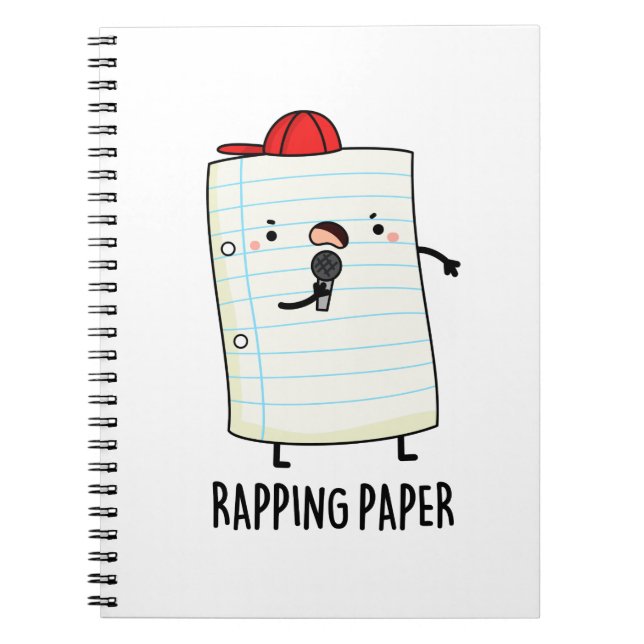 Rapping Paper Funny Pun Notebook (Front)