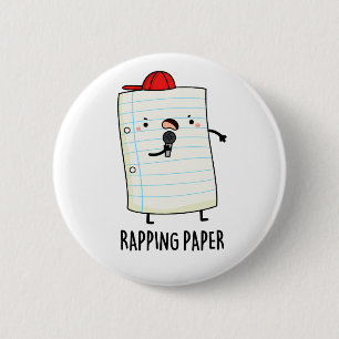 Rapping Paper Funny Wrapping Paper Pun 6 Cm Round Badge