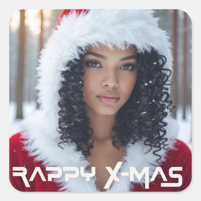 RAPPY X-MAS SQUARE STICKER (Front)