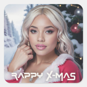 RAPPY X-MAS SQUARE STICKER
