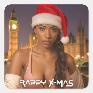 RAPPY X-MAS SQUARE STICKER