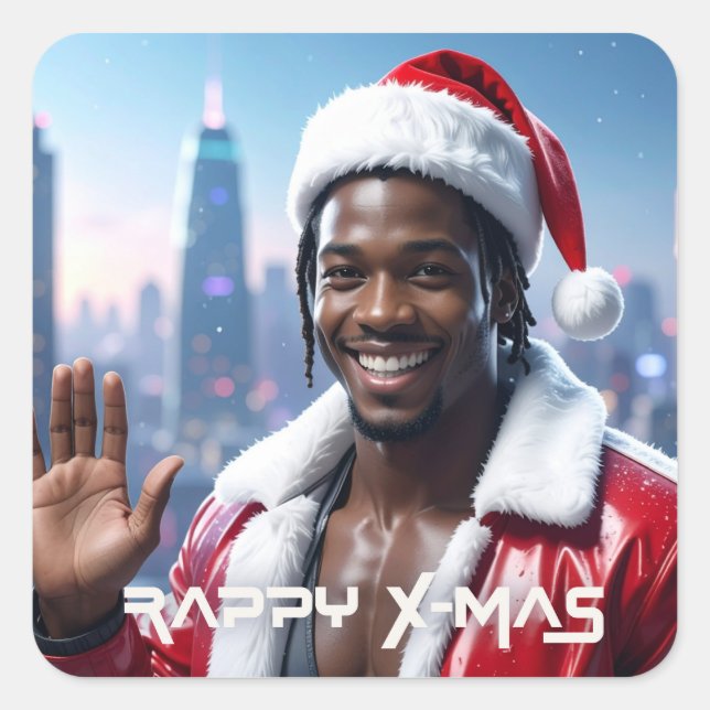 RAPPY X-MAS SQUARE STICKER (Front)