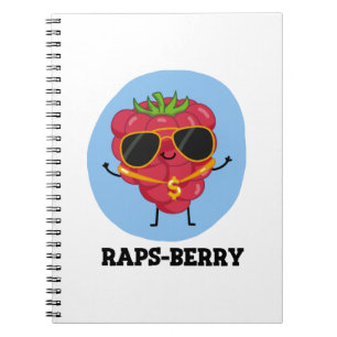 Raps-berry Cute Rapper Raspberry Pun Notebook