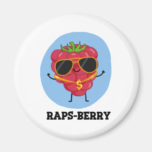 Raps-berry Funny Rapper Raspberry Pun Magnet