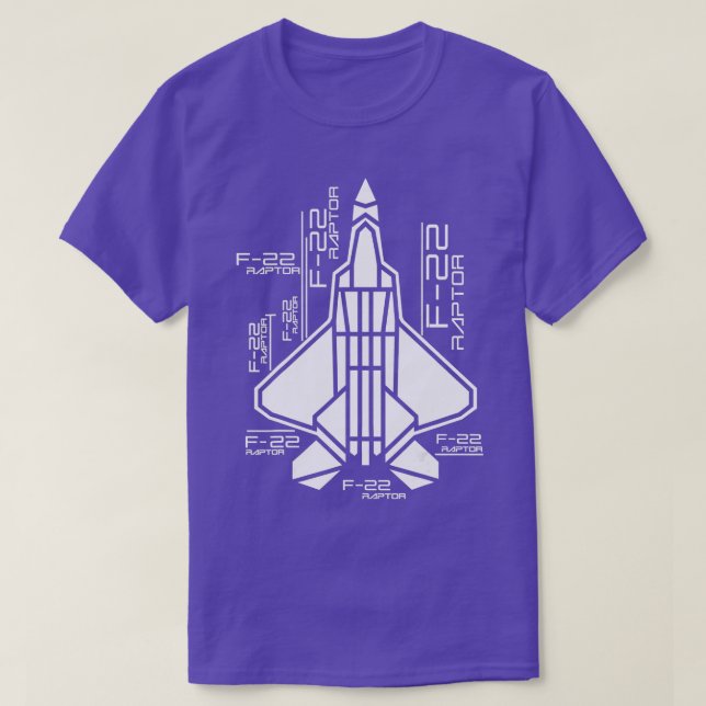 Raptor aeroplane F22 Jet Fighter souvenir and Figh T-Shirt (Design Front)