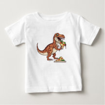 Raptor dinosaur eating pizza, Birthday Gift