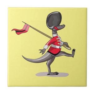 Raptor Dressed As A British Guard. Tile