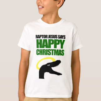 Raptor Jesus says Happy Christmas T-Shirt