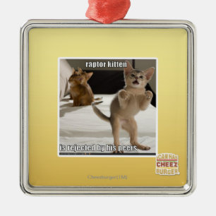 Raptor Kitten Metal Tree Decoration