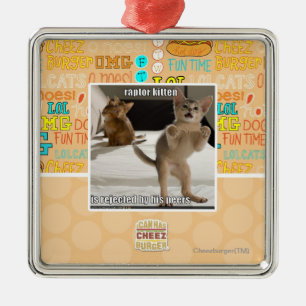 Raptor Kitten Metal Tree Decoration