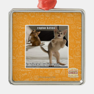 Raptor Kitten Metal Tree Decoration