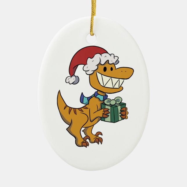 Raptor Present Ornament (Front)