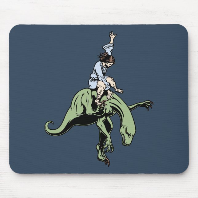 Raptor Rodeo Jesus Mouse Mat (Front)