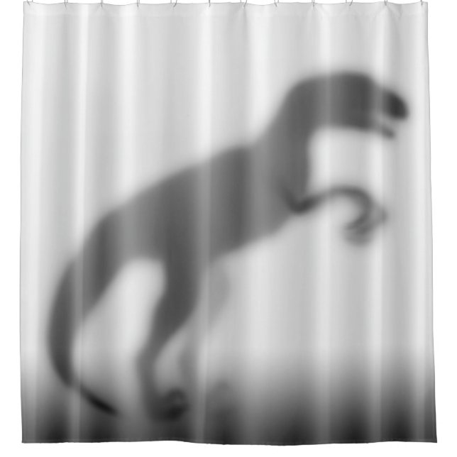 Raptor Silhouette Silhouette Shower Curtain (Front)