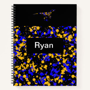 Raptor Splattered Paint Notebook