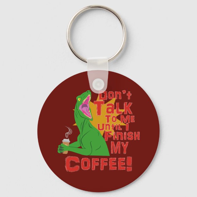 Raptors and Coffee Key Ring (Front)