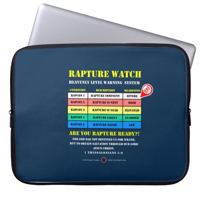Rapture Alert Levels Laptop Sleeve (Front)