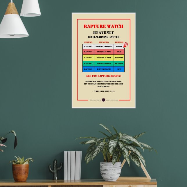 Rapture Alert Levels Poster (Living Room 1)