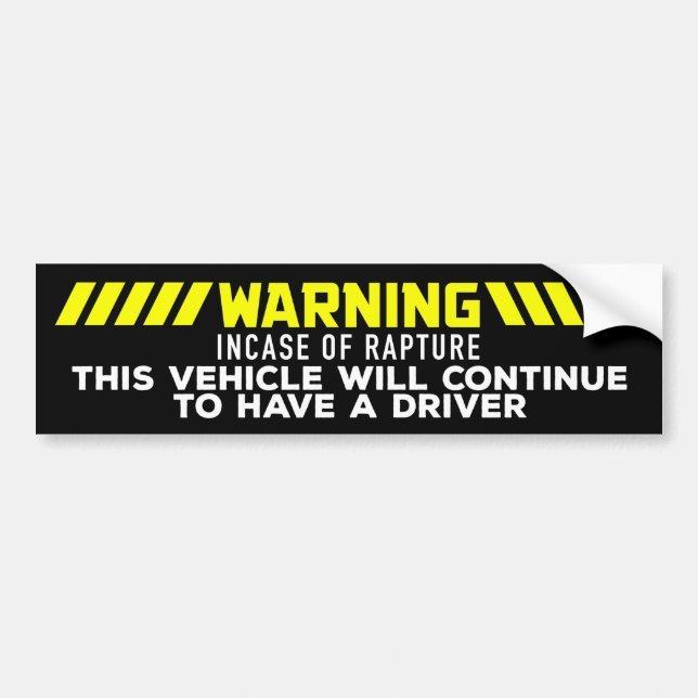 Rapture Bumper Sticker (Front)