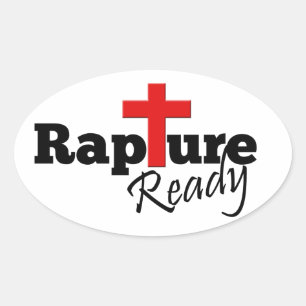 Rapture Ready Oval Sticker