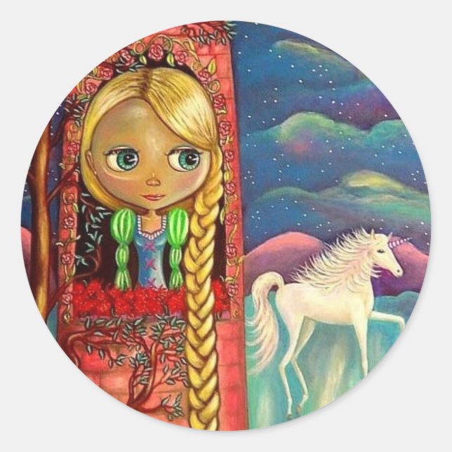 Rapunzel and the Unicorn Sticker (Front)