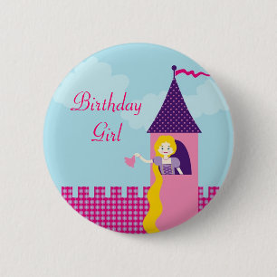 Rapunzel Birthday Button
