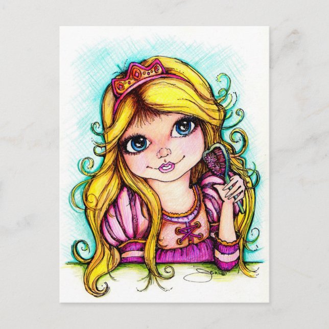 Rapunzel Fairy Tale Dream Postcard (Front)