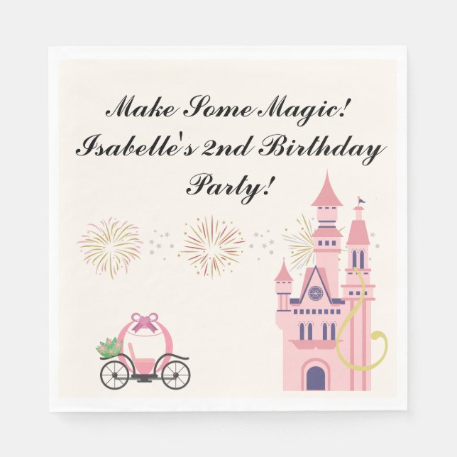Rapunzel Party Personalised Napkins (Front)
